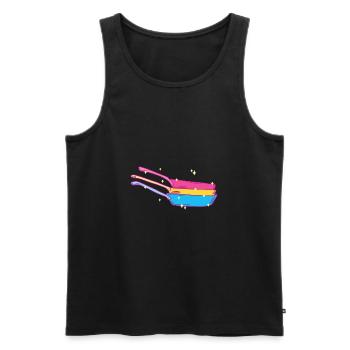 Casserole de cuisine Pansexual - Débardeur bio Premium Homme - noir - Devant - Michal (187cm)