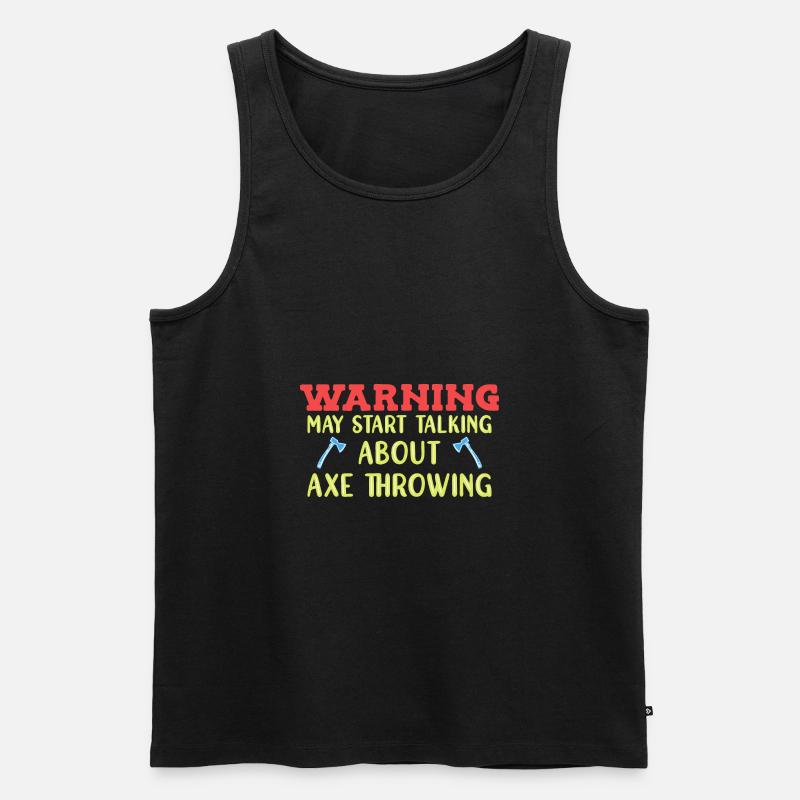 Axt werfen Axtwerfen - Männer Premium Bio Tank Top - Schwarz