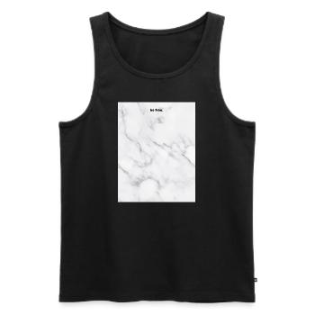 be free. - Männer Premium Bio Tank Top - Schwarz - Vorne - AI Model Male 178 light (178cm)
