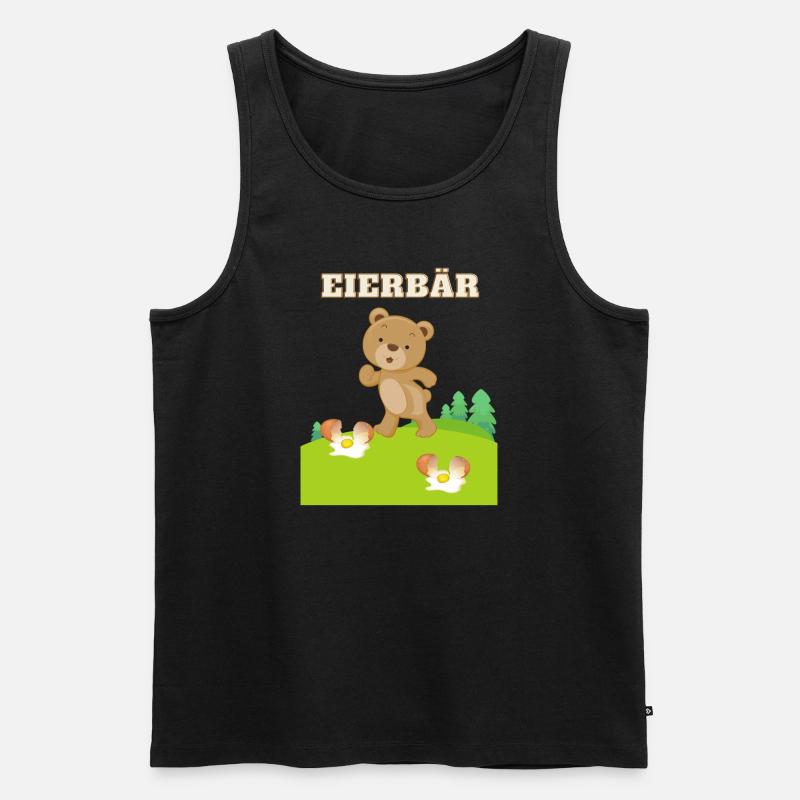 Eierbär - Männer Premium Bio Tank Top - Schwarz