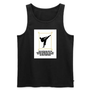 Kickboxen Bruce Lee - Männer Premium Bio Tank Top - Schwarz - Vorne - AI Model Male 178 light (178cm)