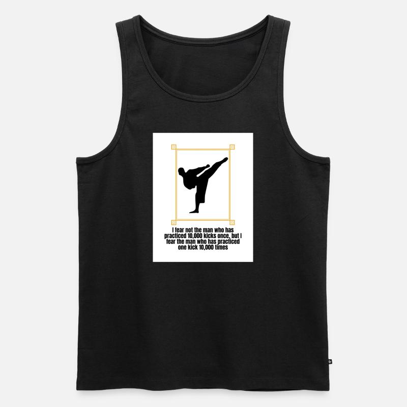 Kickboxen Bruce Lee - Männer Premium Bio Tank Top - Schwarz