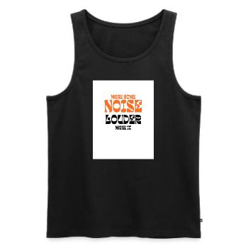 noise louder party Partyshirt - Männer Premium Bio Tank Top - Schwarz - Vorne - AI Model Male 178 light (178cm)