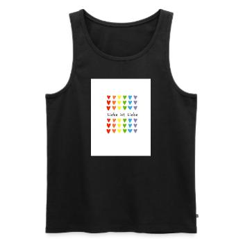 Liebe ist Liebe - Männer Premium Bio Tank Top - Schwarz - Vorne - Michal (187cm)