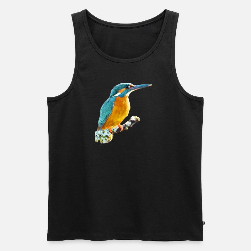 Eisvogel - Männer Premium Bio Tank Top - Schwarz