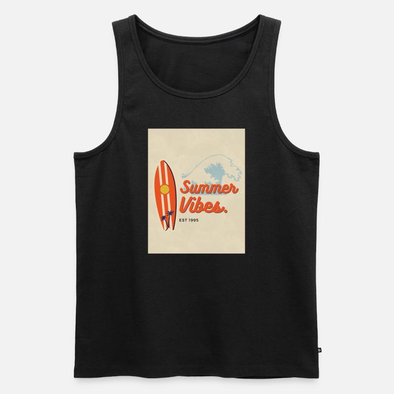 Summer vibes - Männer Premium Bio Tank Top - Schwarz
