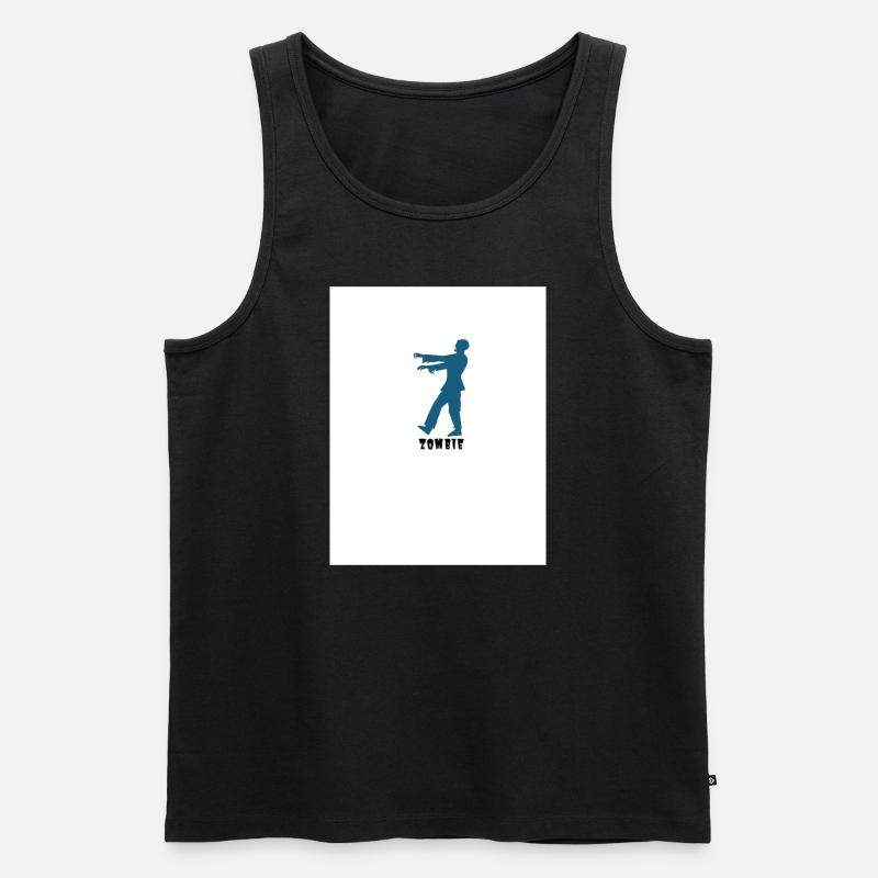 zOMBIE - Männer Premium Bio Tank Top - Schwarz