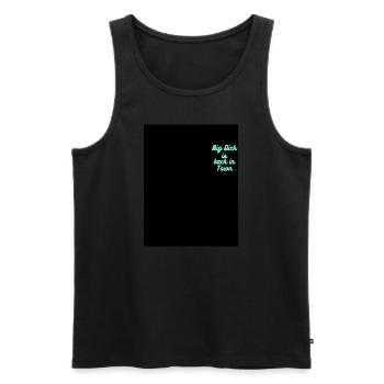 Big Dick is Back in Town black - Men's Premium Organic Tank Top - black - Front - AI Model Male 178 light (178cm)