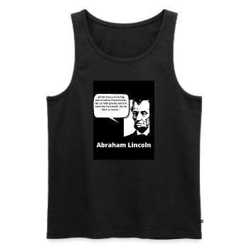 Abraham Lincoln - Männer Premium Bio Tank Top - Schwarz - Vorne - AI Model Male 178 light (178cm)