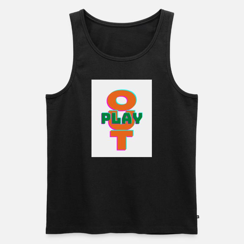 out - Männer Premium Bio Tank Top - Schwarz