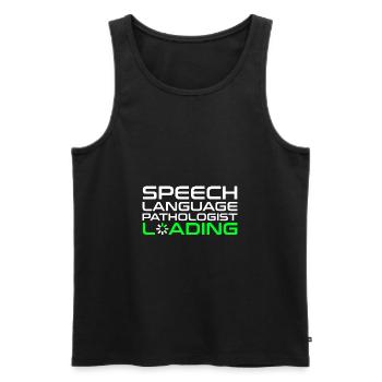 Logopäde Sprachtherapie Sprachtherapeut - Männer Premium Bio Tank Top - Schwarz - Vorne - Michal (187cm)