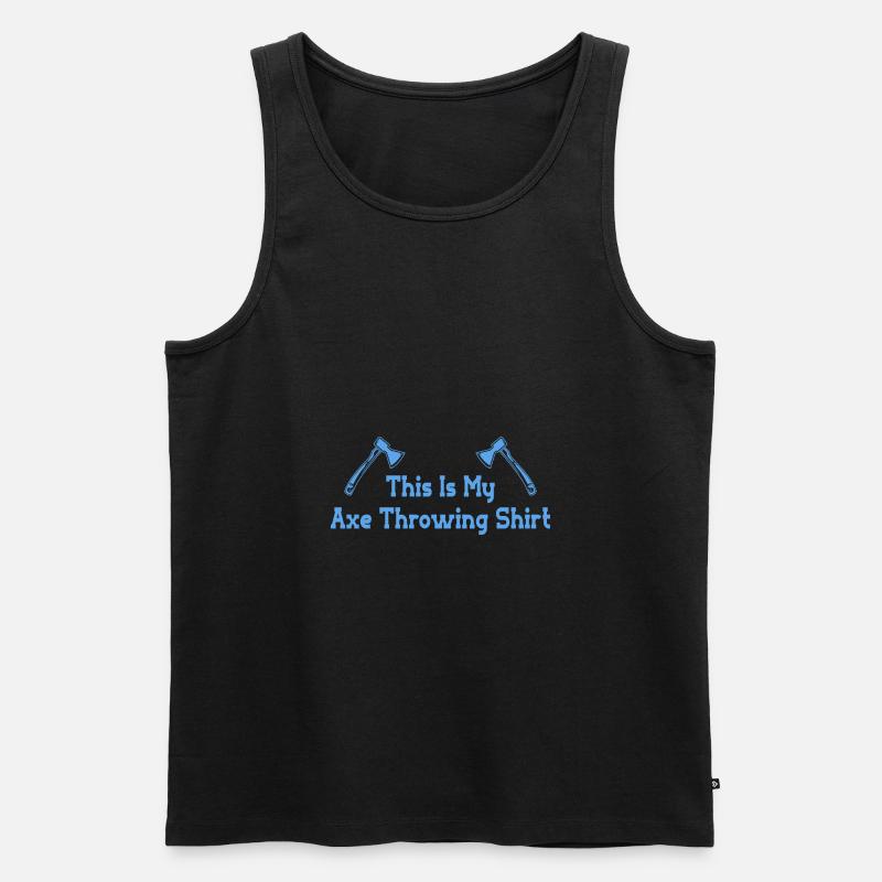 Axt werfen Axtwerfen - Männer Premium Bio Tank Top - Schwarz