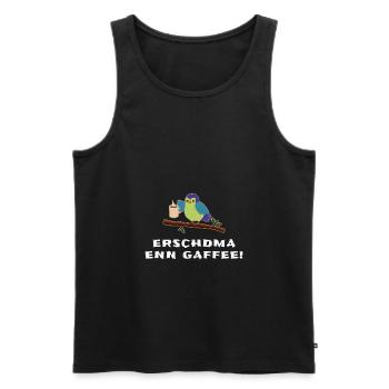 Sachsen Gaffee - Männer Premium Bio Tank Top - Schwarz - Vorne - Michal (187cm)