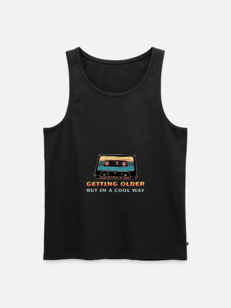 Cassette rétro Oldschool - Débardeur bio Premium Homme - noir