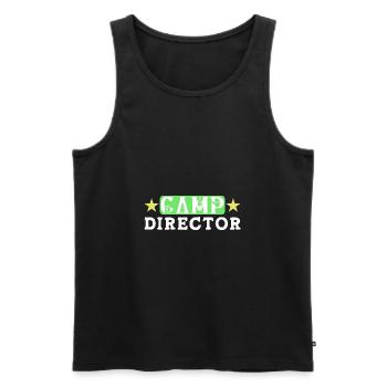 Camp d’été Tent Camp Manager - Débardeur bio Premium Homme - noir - Devant - Michal (187cm)