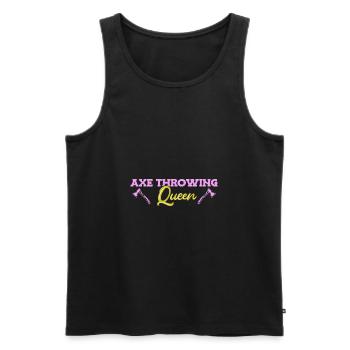 Axe throw axe throwing - Men's Premium Organic Tank Top - black - Front - AI Model Male 178 light (178cm)