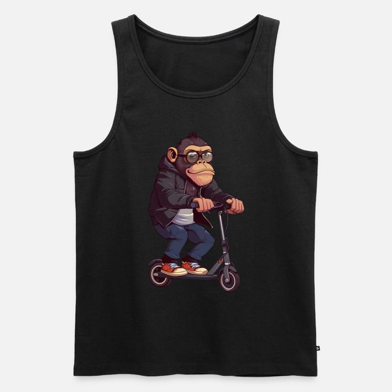 Affenroller - Männer Premium Bio Tank Top - Schwarz