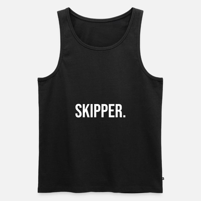 Skipper - Männer Premium Bio Tank Top - Schwarz