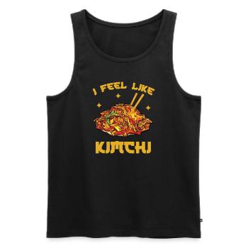 I Feel Like Kimchi - Korean Cuisine - Men's Premium Organic Tank Top - black - Front - AI Model Male 178 light (178cm)