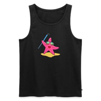 Hockey de plage Club de hockey de plage Hockey de plage - Débardeur bio Premium Homme - noir - Devant - AI Model Male 178 light (178cm)