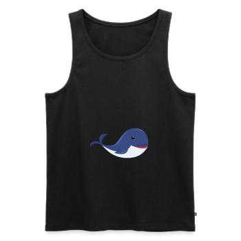 Wal Whale - Männer Premium Bio Tank Top - Schwarz - Vorne - AI Model Male 178 light (178cm)