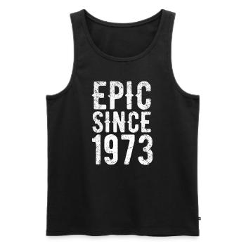 Epic since 1973 - Männer Premium Bio Tank Top - Schwarz - Vorne - Michal (187cm)