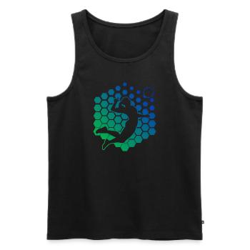 Volleyball féminin Joueur de volleyball masculin - Débardeur bio Premium Homme - noir - Devant - AI Model Male 178 light (178cm)