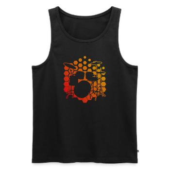 Women's Drums Drumming Drum Kit - Men's Premium Organic Tank Top - black - Front - AI Model Male 178 light (178cm)