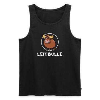 Cow Bull Farm Cattle "Leitbulle"Manager - Men's Premium Organic Tank Top - black - Front - AI Model Male 178 light (178cm)