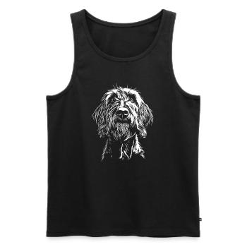 Spinone Italiano Portrait Chiens Chien de chasse - Débardeur bio Premium Homme - noir - Devant - AI Model Male 178 light (178cm)