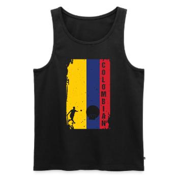 Kolumbien Tejo Nationalmannschaft Championship - Männer Premium Bio Tank Top - Schwarz - Vorne - AI Model Male 178 light (178cm)