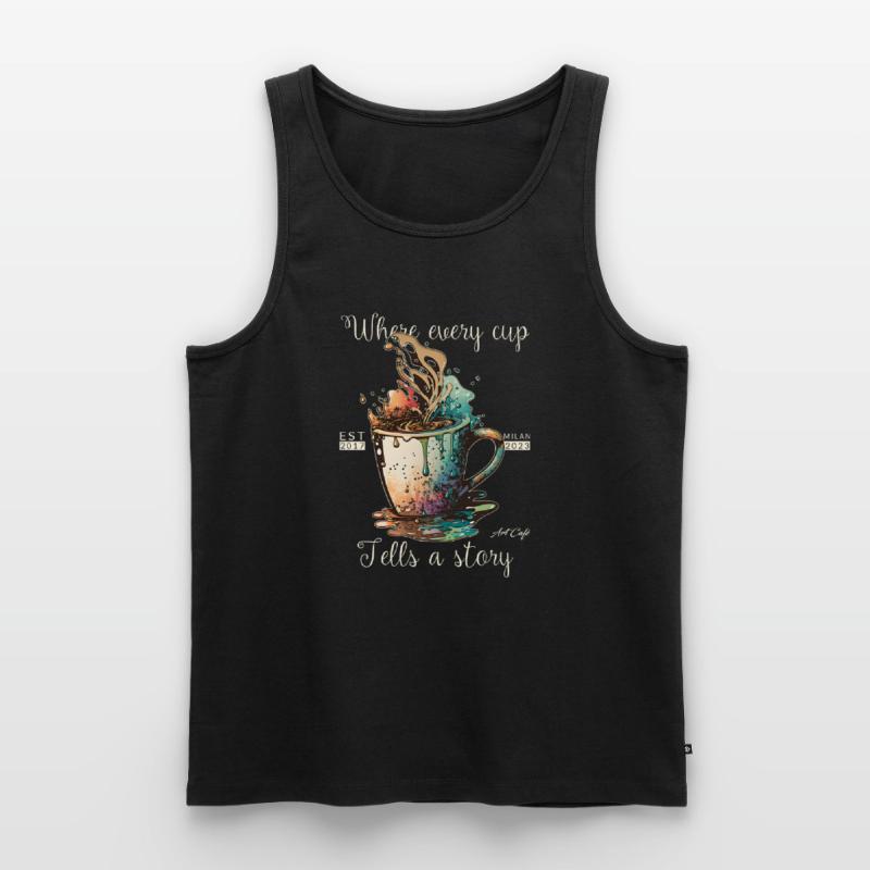 Exploding Coffee Men's Premium Organic Tank Top