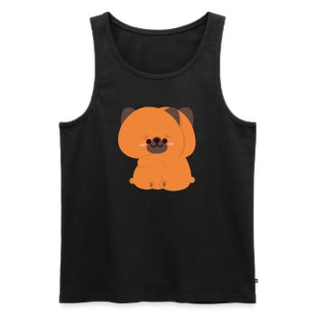 German Shepherd Couple - Men's Premium Organic Tank Top - black - Front - Michal (187cm)