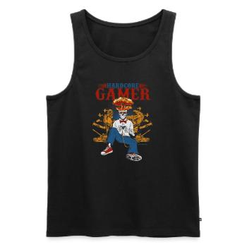 Gamer WitSky cadeau de conception - Débardeur bio Premium Homme - noir - Devant - Michal (187cm)