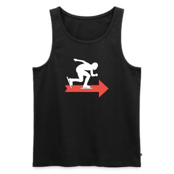 schlittschuh eisschnelllauf shorttrack - Männer Premium Bio Tank Top - Schwarz - Vorne - AI Model Male 178 light (178cm)