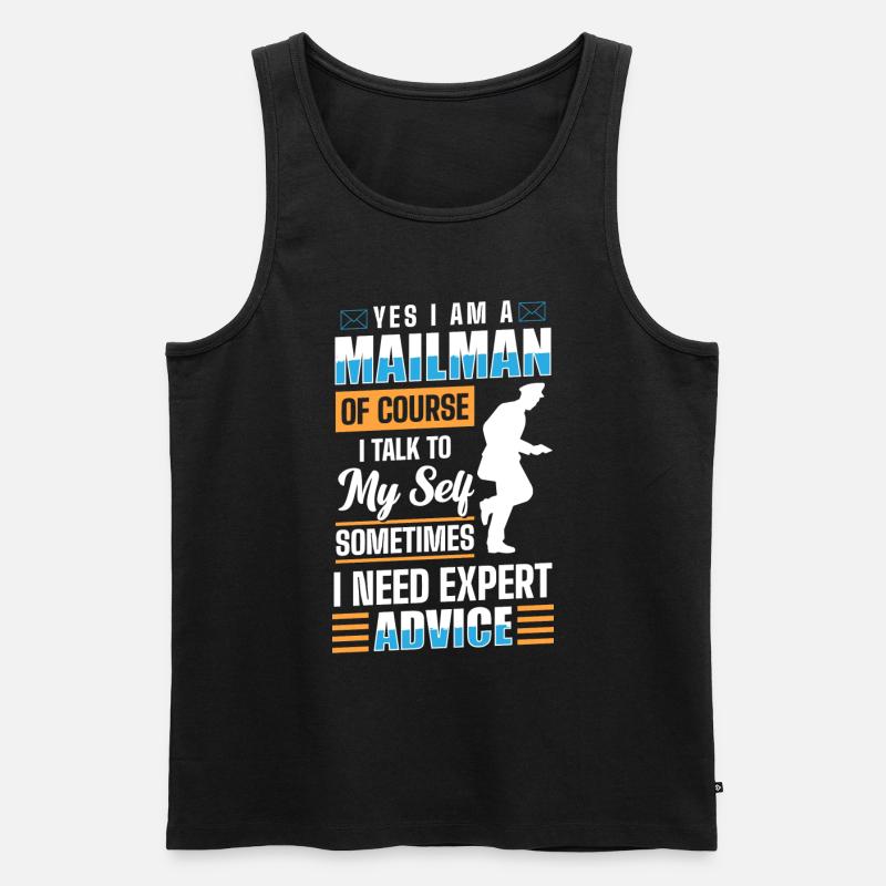 Post Beruf Arbeit Paketbote - Männer Premium Bio Tank Top - Schwarz
