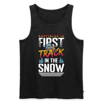 Snowboarding Schnee Freestyle - Männer Premium Bio Tank Top - Schwarz - Vorne - Michal (187cm)