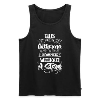 Dear family member family holiday grandpa and grandma - Men's Premium Organic Tank Top - black - Front - Michal (187cm)