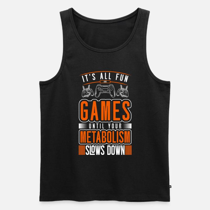 Gamer PC Computerspiel Games - Männer Premium Bio Tank Top - Schwarz