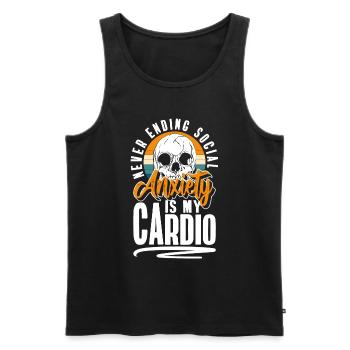 Sarcasm Crowd Mean - Men's Premium Organic Tank Top - black - Front - AI Model Male 178 light (178cm)