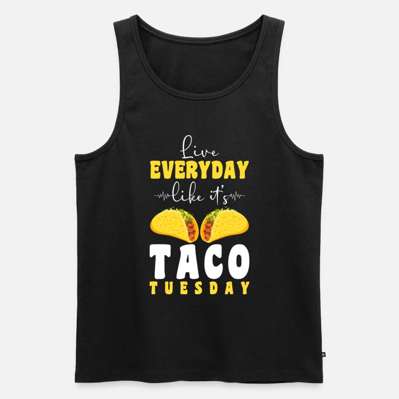 Mexikanisch Feinschmecker Sombrero Burrito - Männer Premium Bio Tank Top - Schwarz