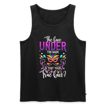 Maskerade Feier Festival Maskiert - Männer Premium Bio Tank Top - Schwarz - Vorne - AI Model Male 178 light (178cm)