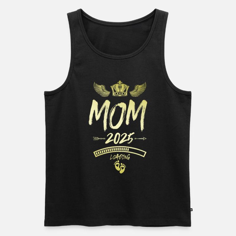Mama 2025 Loading Mom Spruch - Männer Premium Bio Tank Top - Schwarz