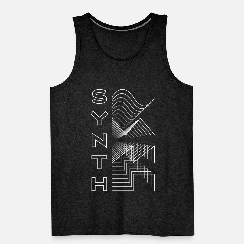 Synth Waveform Audio Analog Design Modular Gift Männer Premium Bio Tank Top