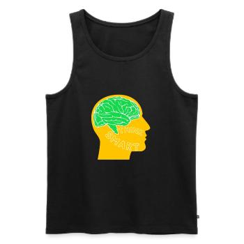 Think smart - think smart - Men's Premium Organic Tank Top - black - Front - AI Model Male 178 light (178cm)