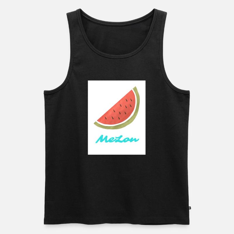Melon - Männer Premium Bio Tank Top - Schwarz