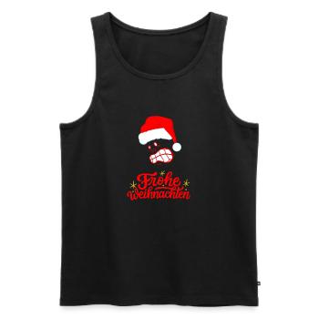 Ugly Christmas Merry Christmas Design by vauART - Men's Premium Organic Tank Top - black - Front - AI Model Male 178 light (178cm)