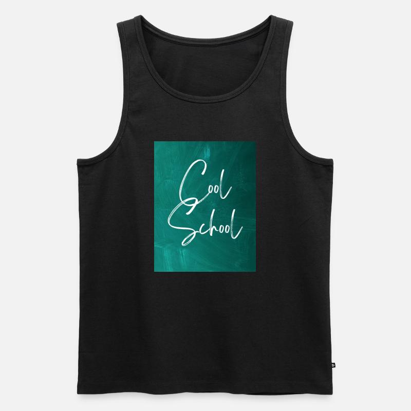 Cool School - Männer Premium Bio Tank Top - Schwarz