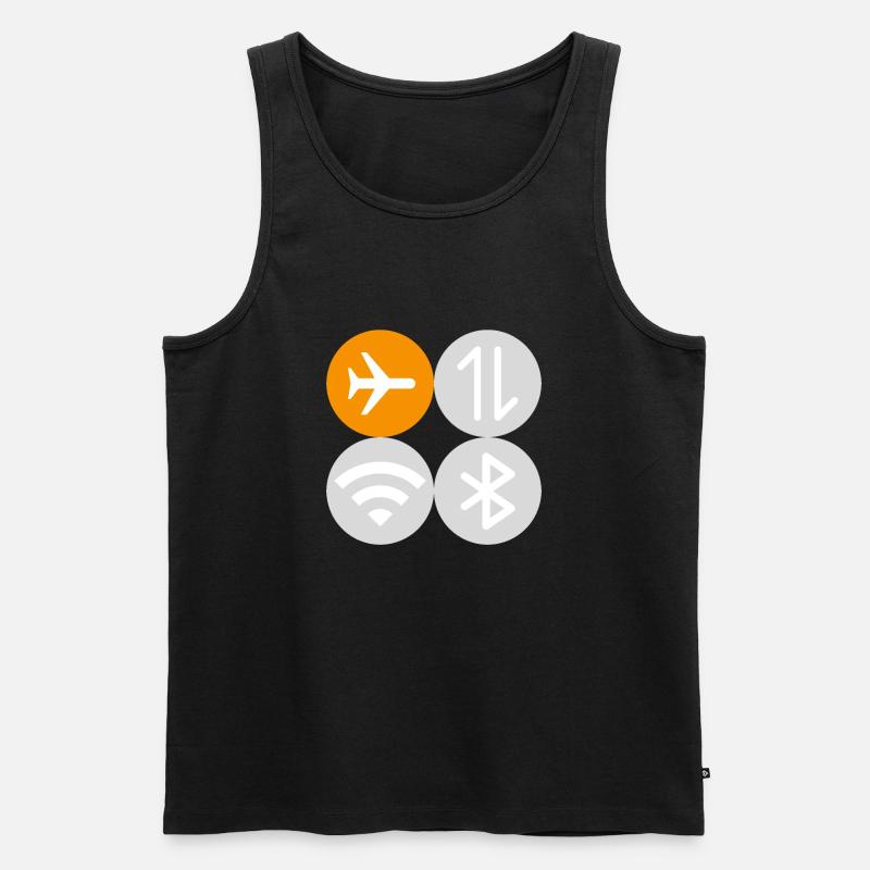 Quick Menu Flug Modus - Männer Premium Bio Tank Top - Schwarz