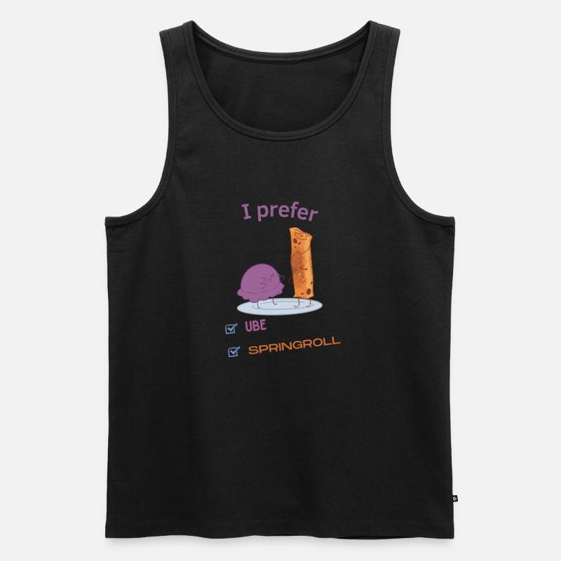 Ube or springroll - Männer Premium Bio Tank Top - Schwarz